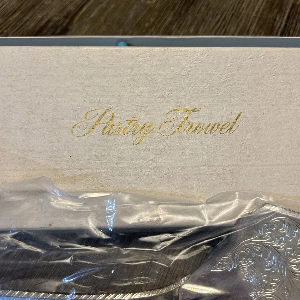 Vintage F.B. Rogers Pastry Trowel Cake Pie Server Silverplate Italy Original Box